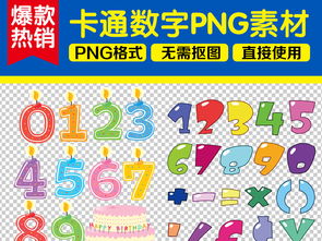 卡通數字立體周年慶海報設計素材與PSD模板